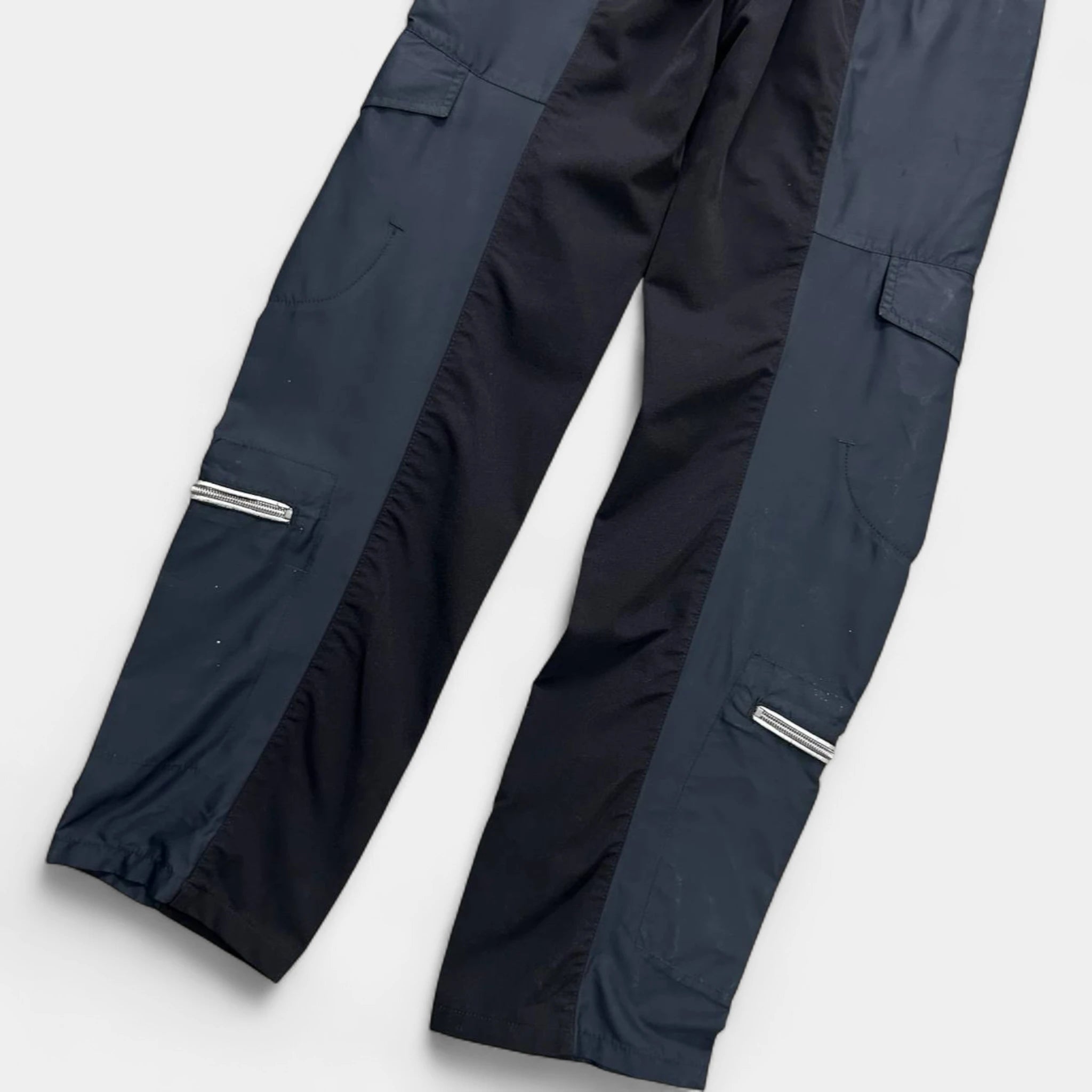 Marithé + François Girbaud 2000s Black Navy Technical Cargo Pants