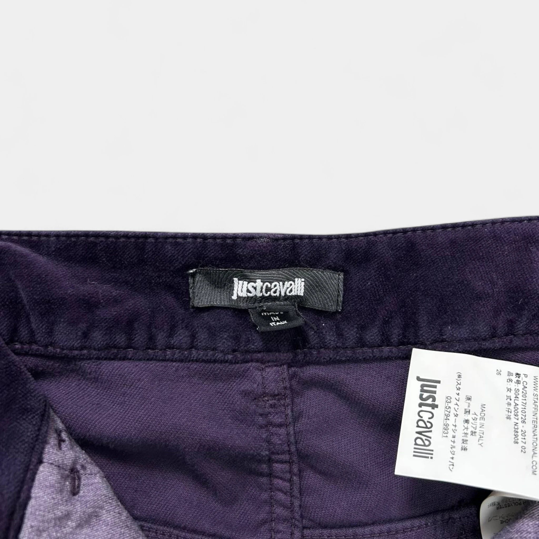 Just Cavalli Purple Velour Pants