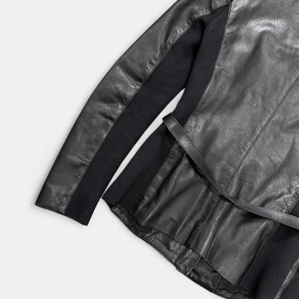Gucci 2014 Frida Giannini Belted Leather Jacket