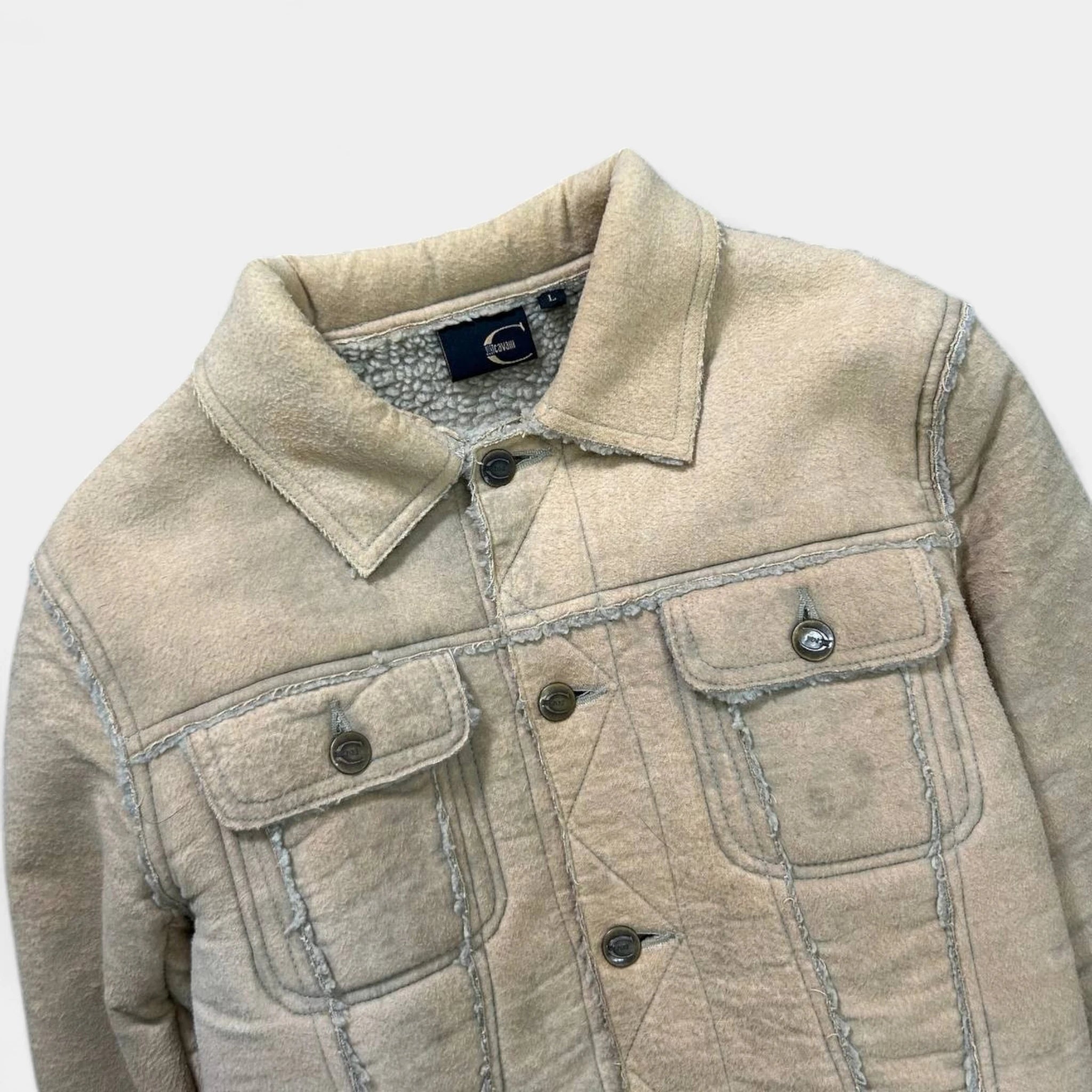 Just Cavalli Sherling Raw Edge Jacket