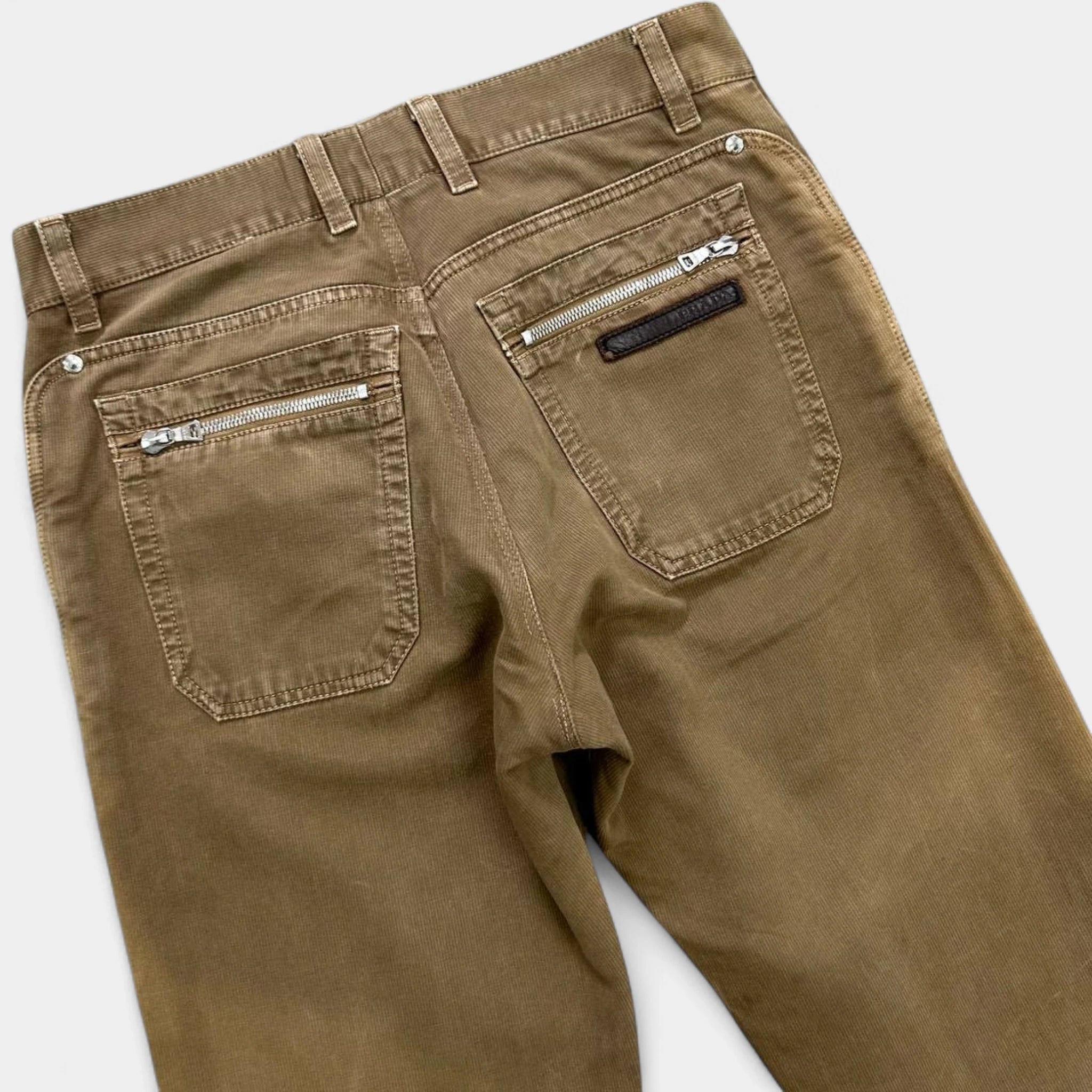 Prada Brown Corduroy Straight Leg Pants