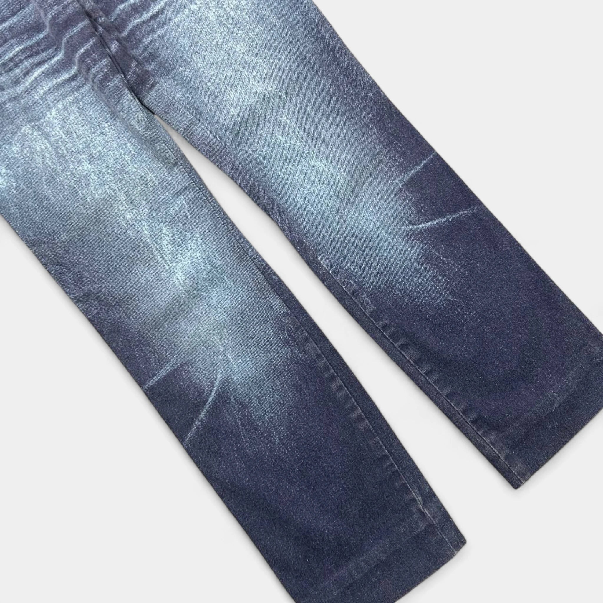 Cavalli Blue Printed Denim Jeans