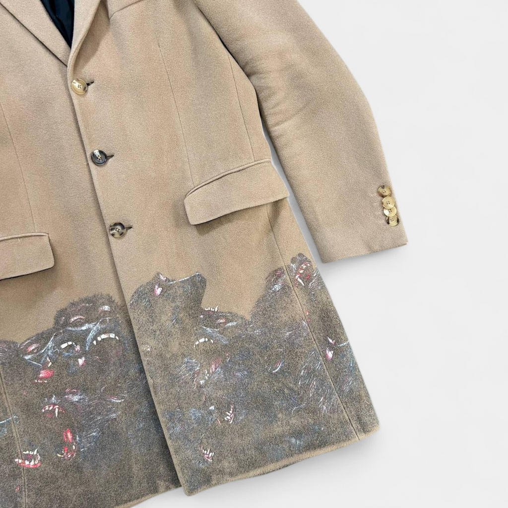 Givenchy FW16 Screaming Monkeys Woven Coat
