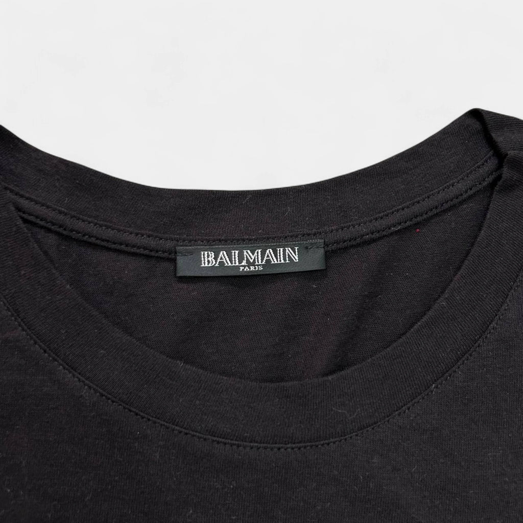 Balmain "Do You Speak Balmain" Gold Foil Sleeveless Tank Top