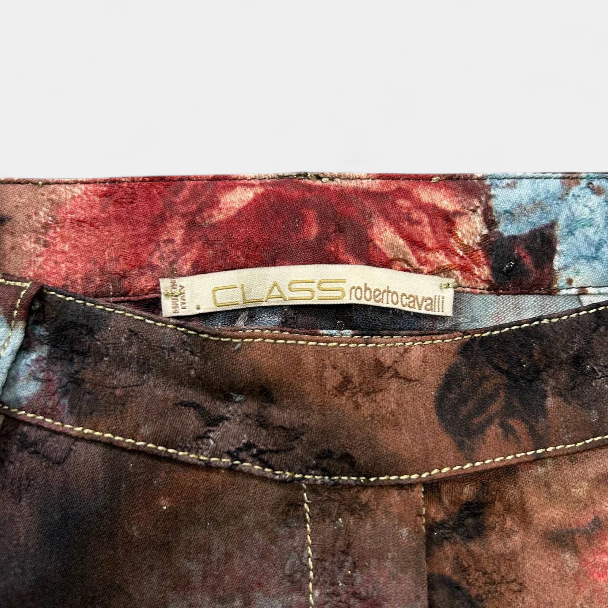 Roberto Cavalli Class Floral Wide Leg Pants