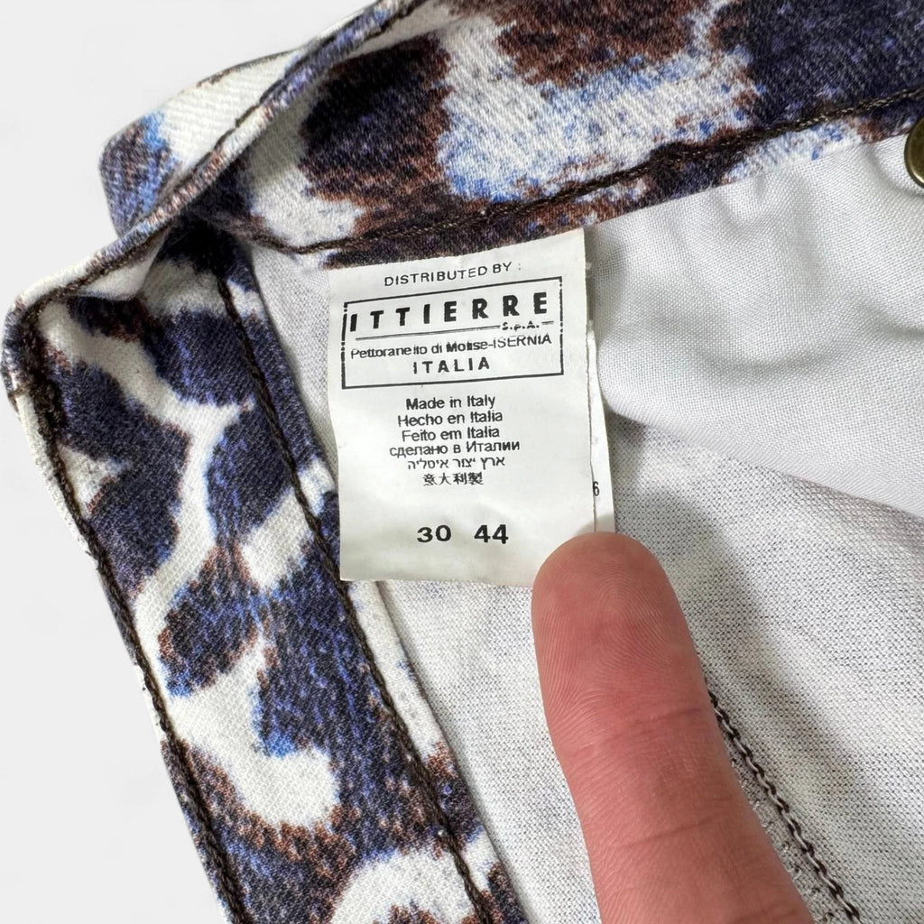 Just Cavalli Mirrored Animal Print Flare Jeans