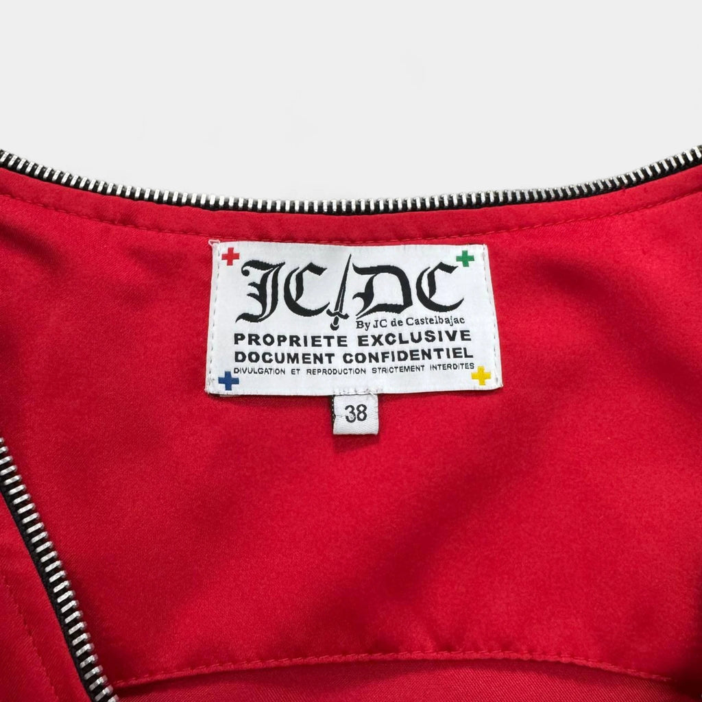 Jean-Charles de Castelbajac Red Satin Bow Sleeveless Top