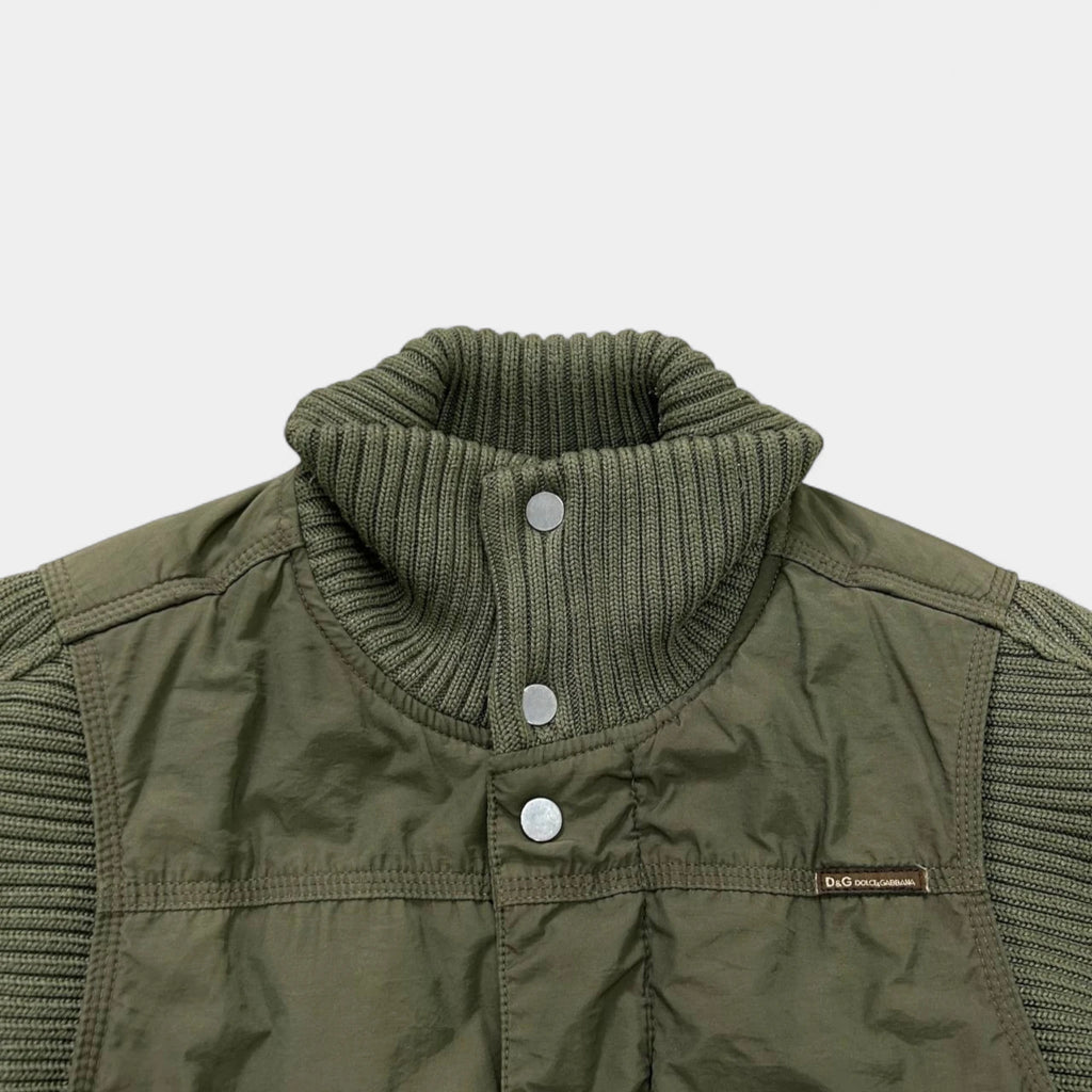 Dolce & Gabbana Military Khaki Bomber Jacket