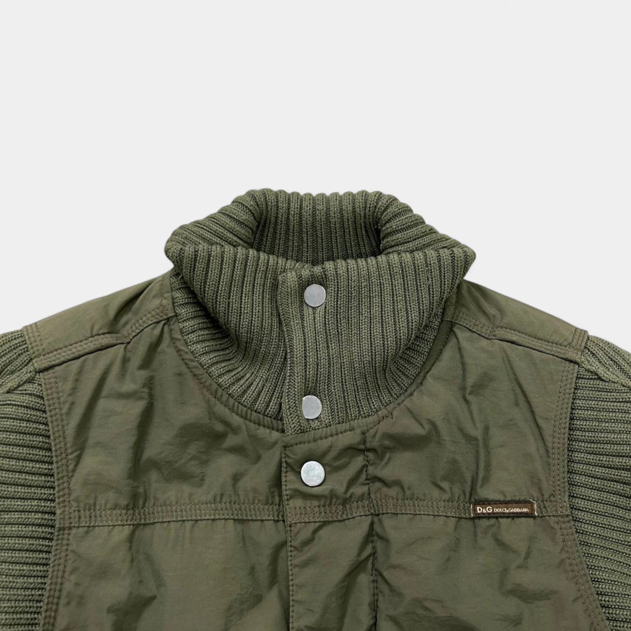 Dolce & Gabbana Military Khaki Bomber Jacket
