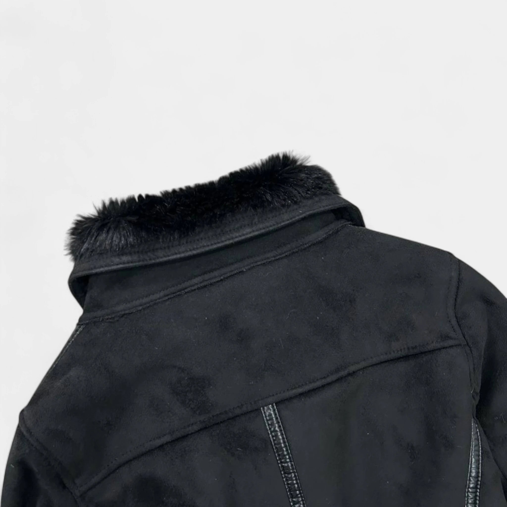 Dolce & Gabbana Denim Fitted Brown Sherpa Collar Jacket