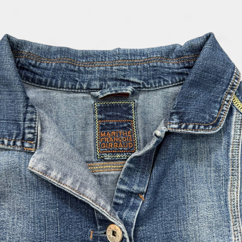Marithé François Girbaud 2000s Light Wash Technical Denim Jacket