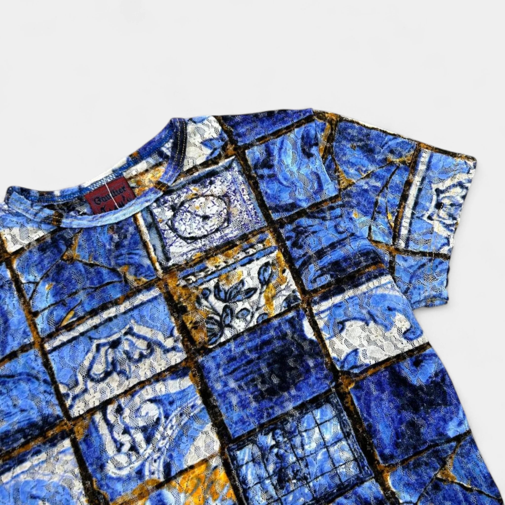 Jean Paul Gaultier 90's Floral Mesh T-Shirt