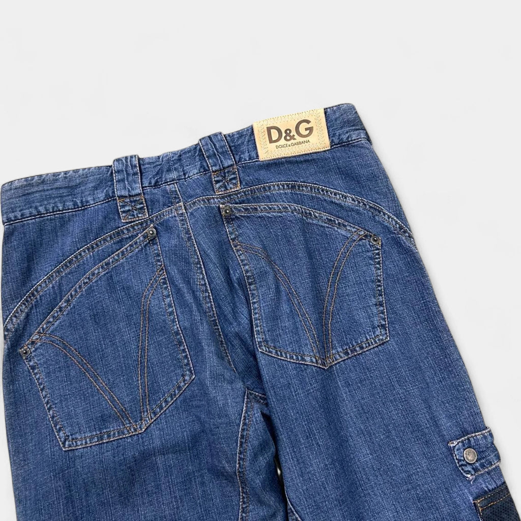 Dolce & Gabbana Cargo Blue Denim Pants