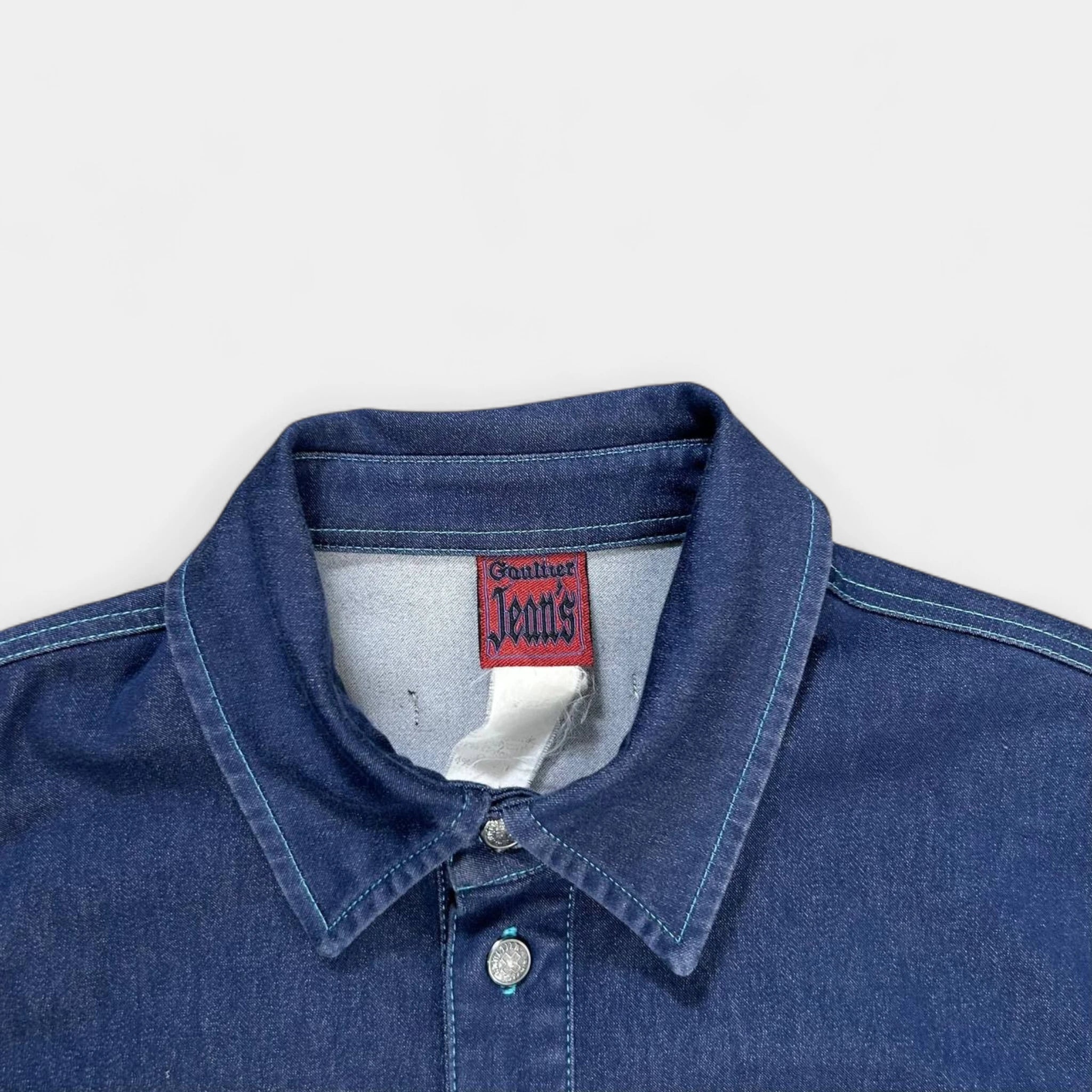 Jean Paul Gaultier Classic Fitted Blue Denim Shirt