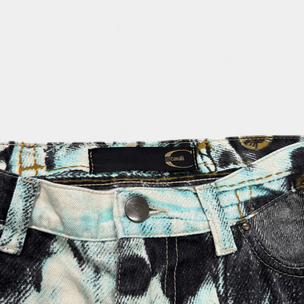 Just Cavalli Tie-Dye Acid-Wash Jeans