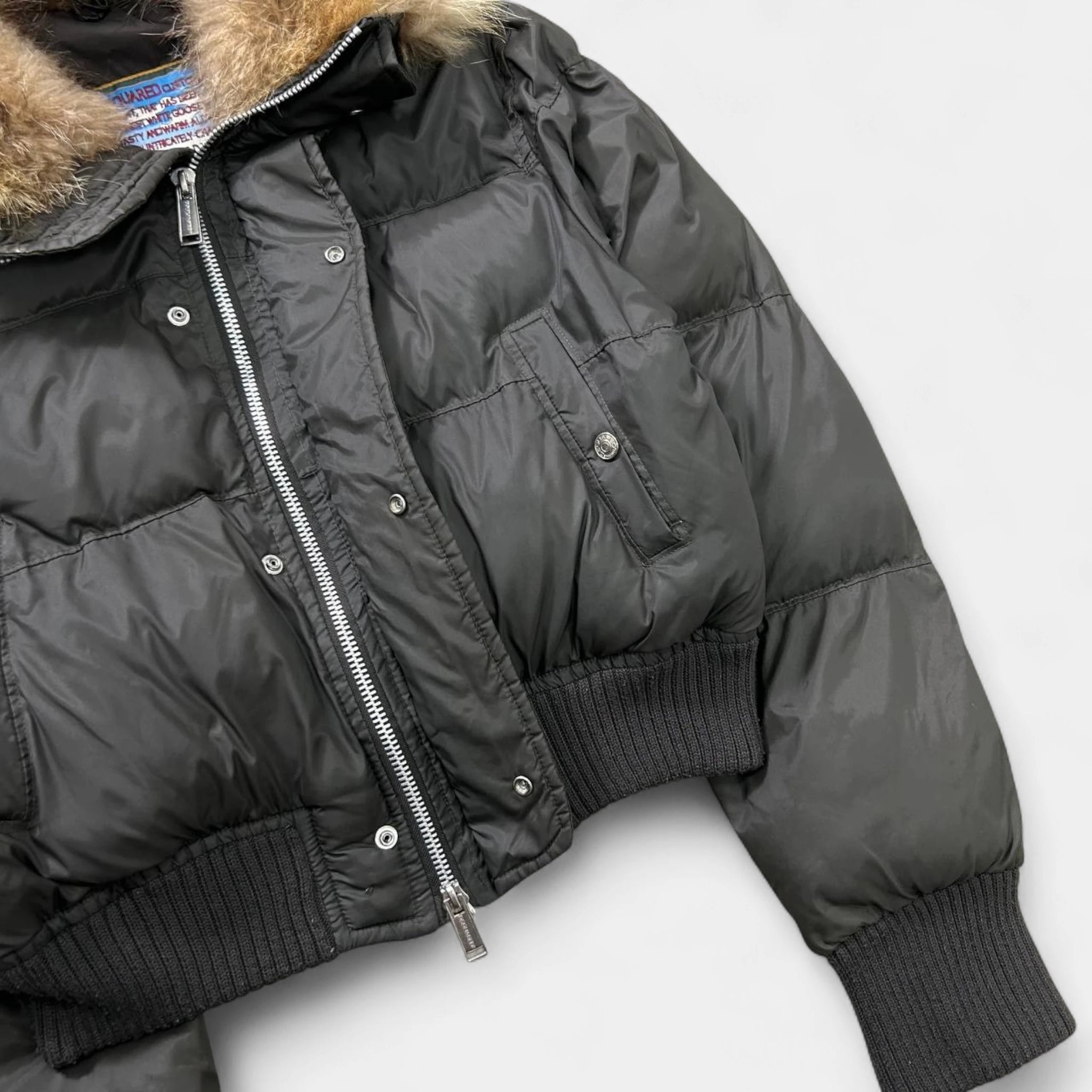 Dsquared2 Brown Fur Puffer Jacket