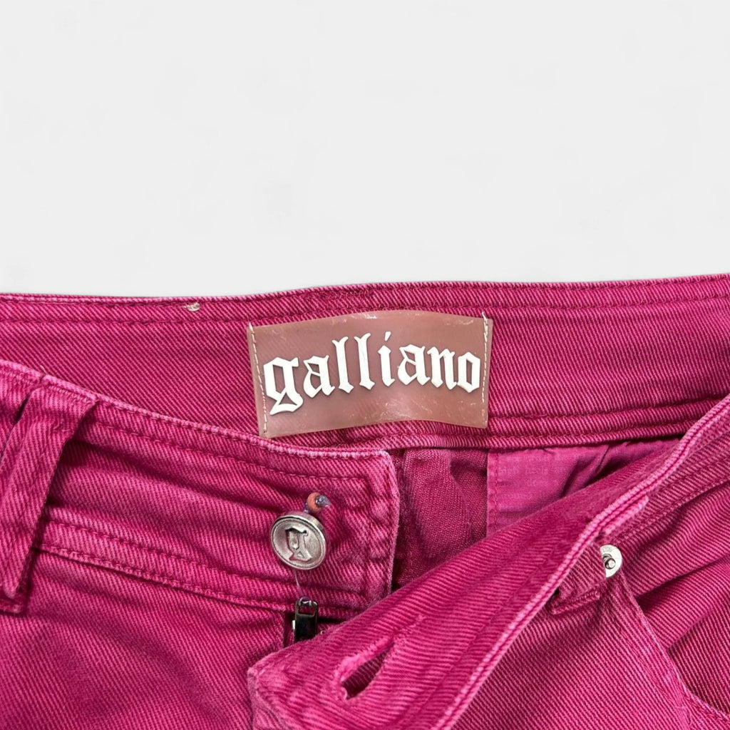 Galliano 2000's Pink Zipper Pants