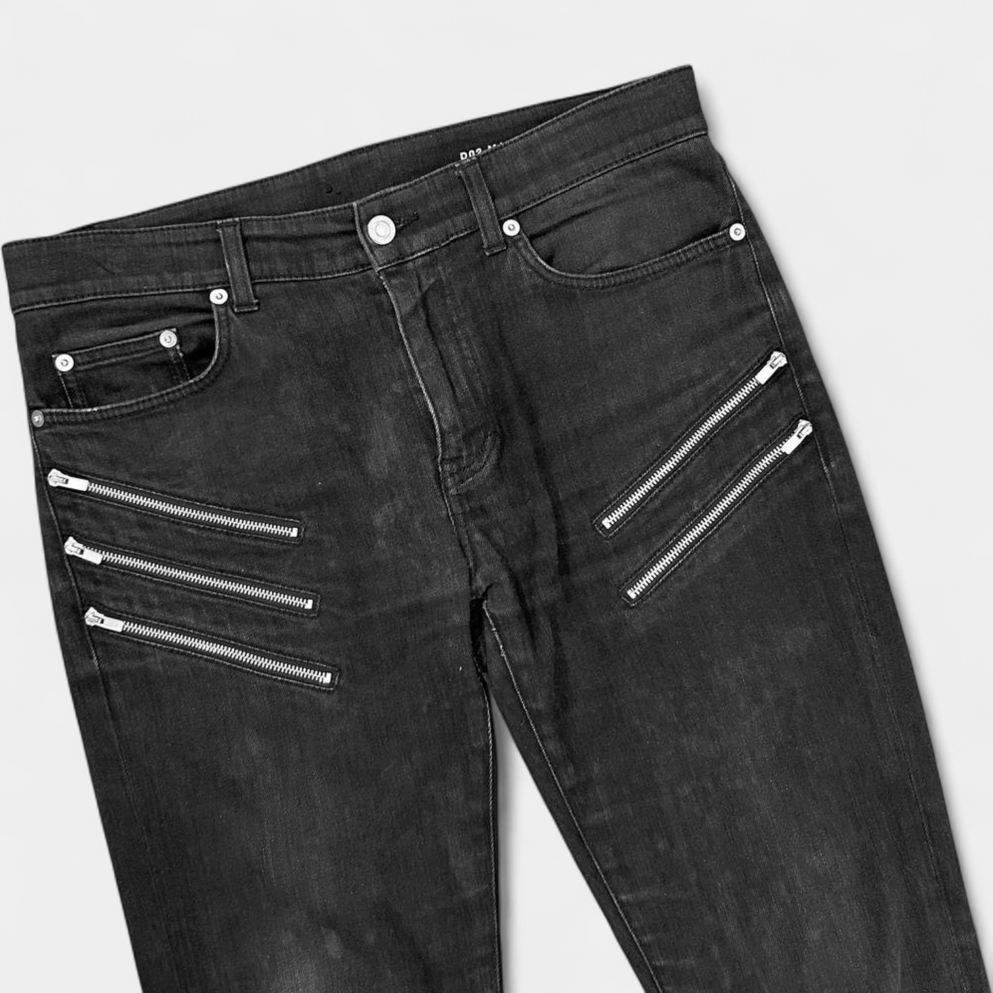 Saint Laurent 2015 Five-Zipper Skinny Pants