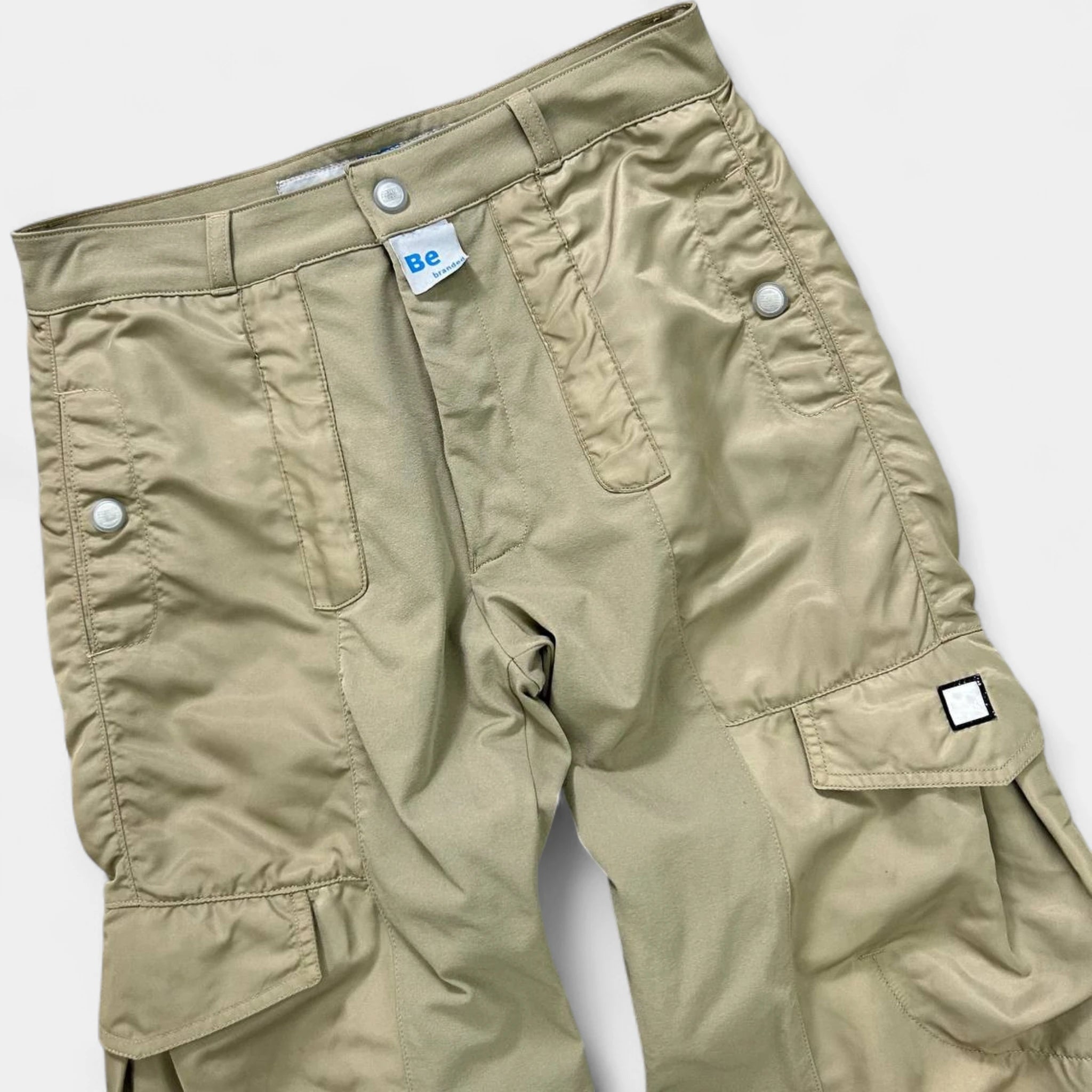 Marithé + François Girbaud 2000s Technical Nylon Cargo Pants Khaki Green