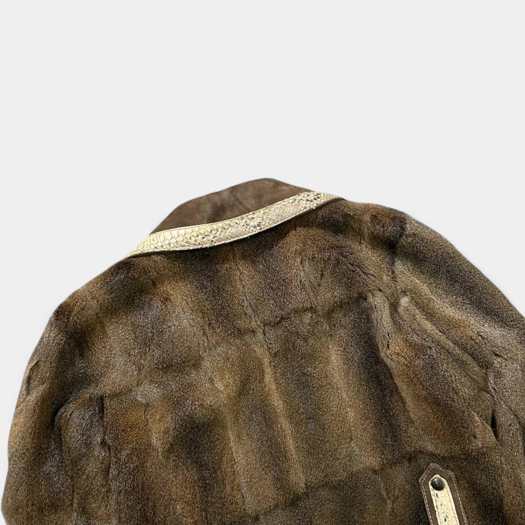 Just Cavalli 2000's Real Mink Fur and Python