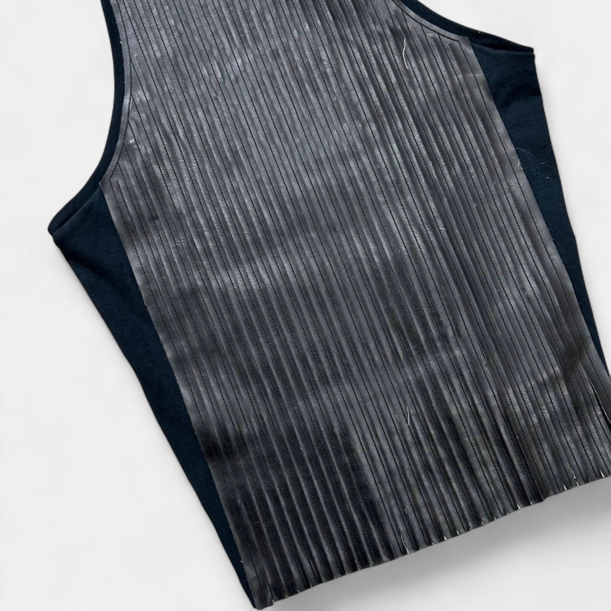 Dsquared2 Black Leather Tanktop