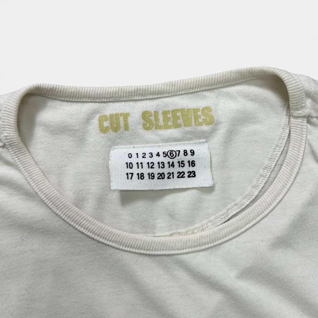 Maison Margiela MM6 Cotton White Sleeveless T-Shirt