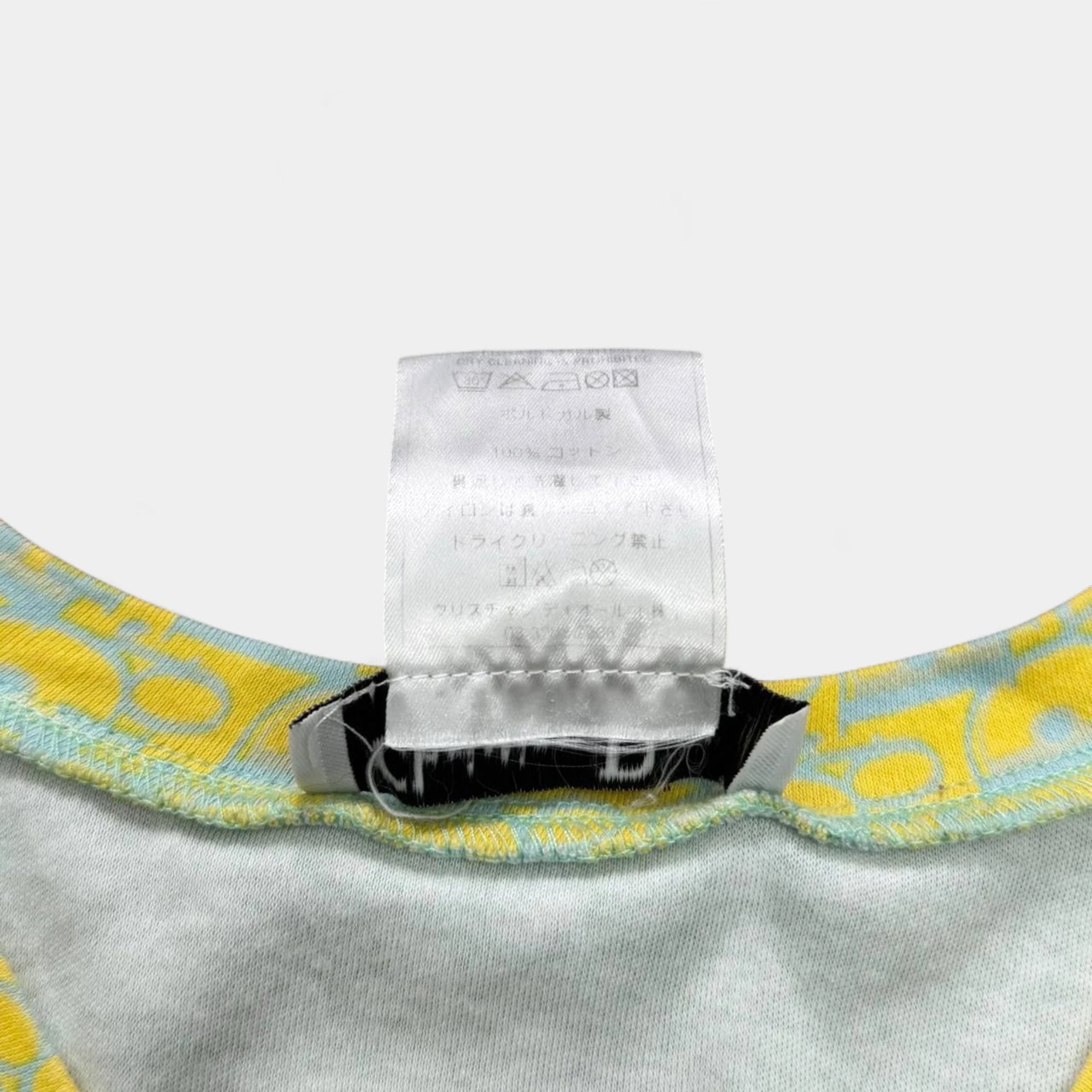 Christian Dior 2000s Multimedia Multicolor V-Neck T-Shirt