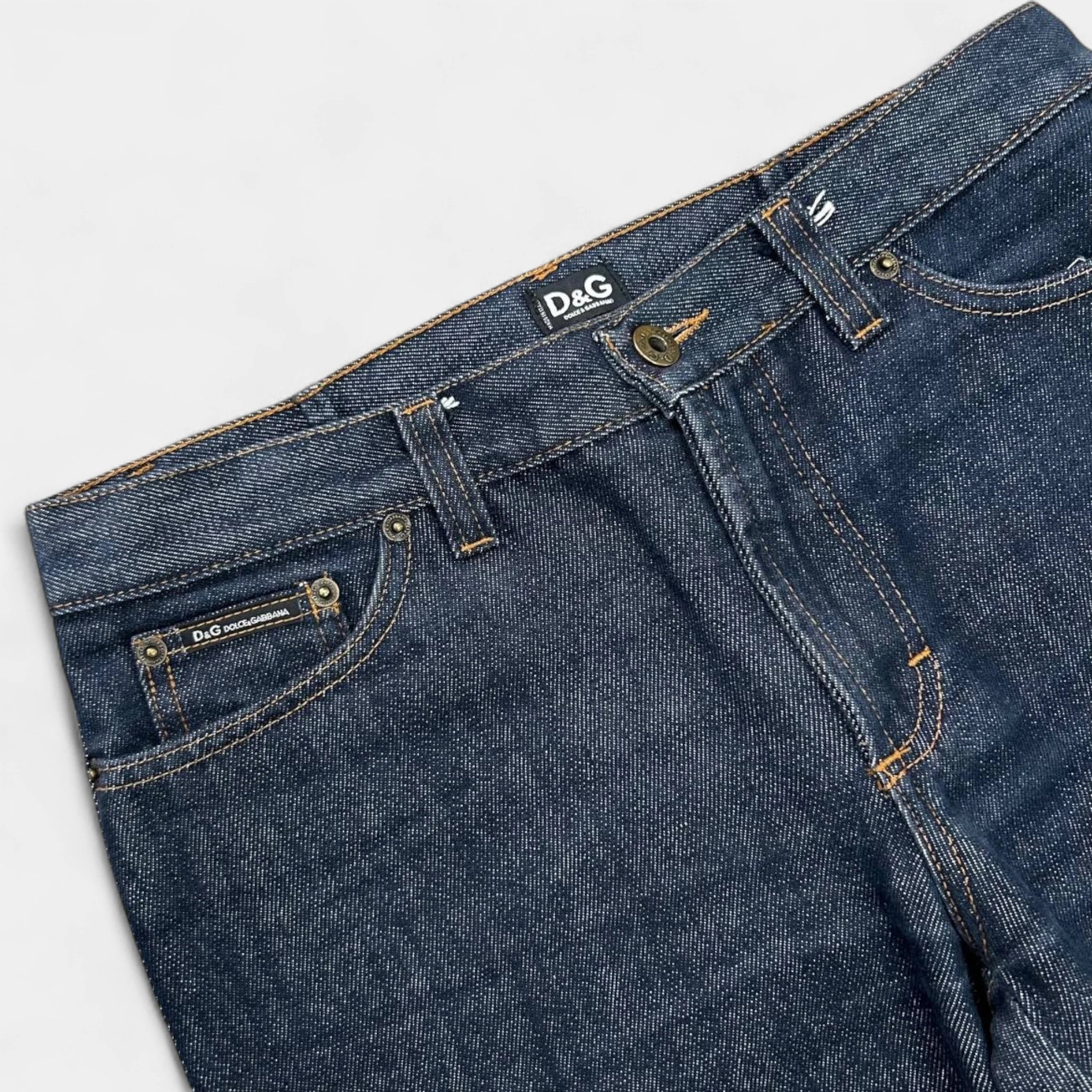 Dolce & Gabbana Vintage Cowboy Suede Patchwork Denim Pants