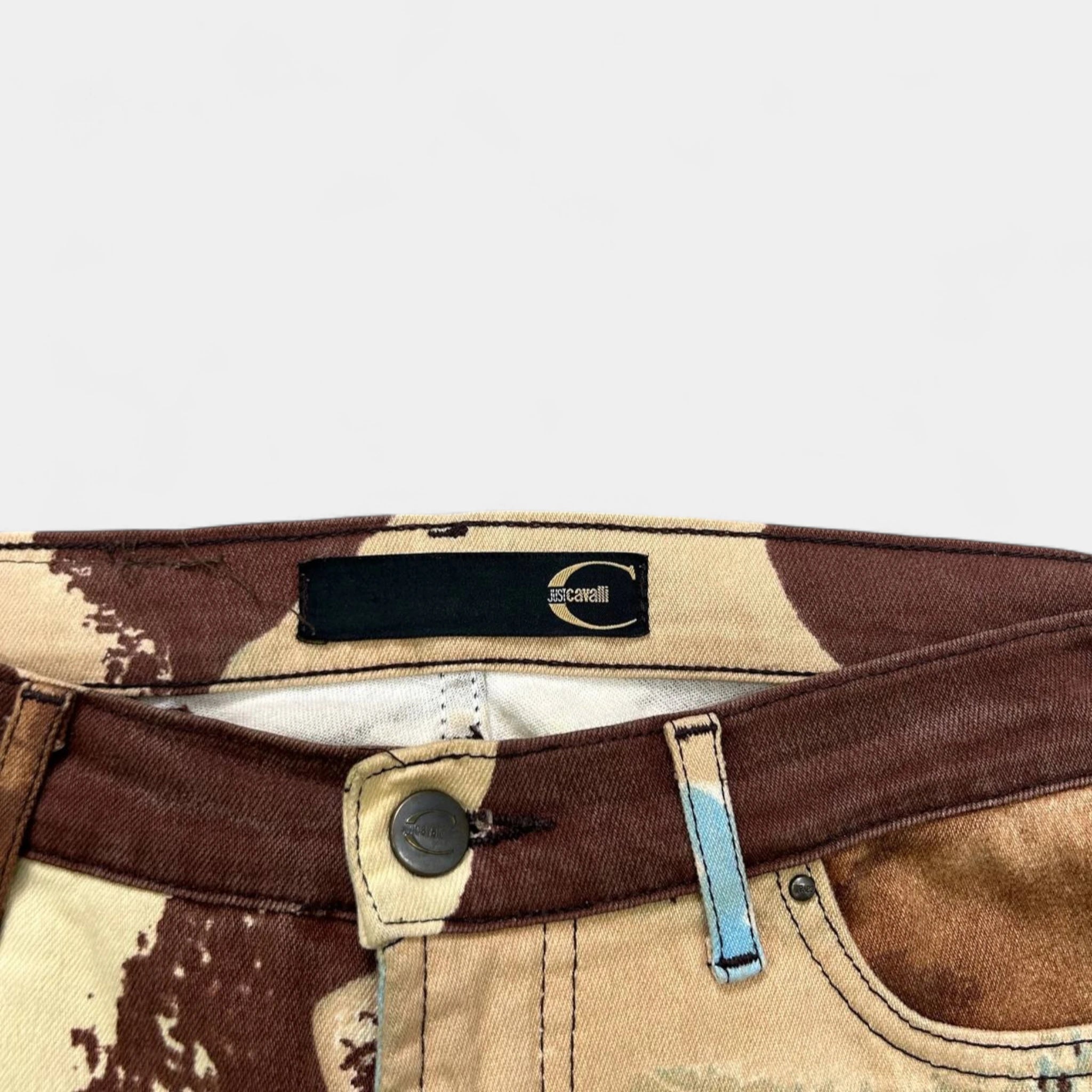 Just Cavalli 2000s Floral Flared Jeans