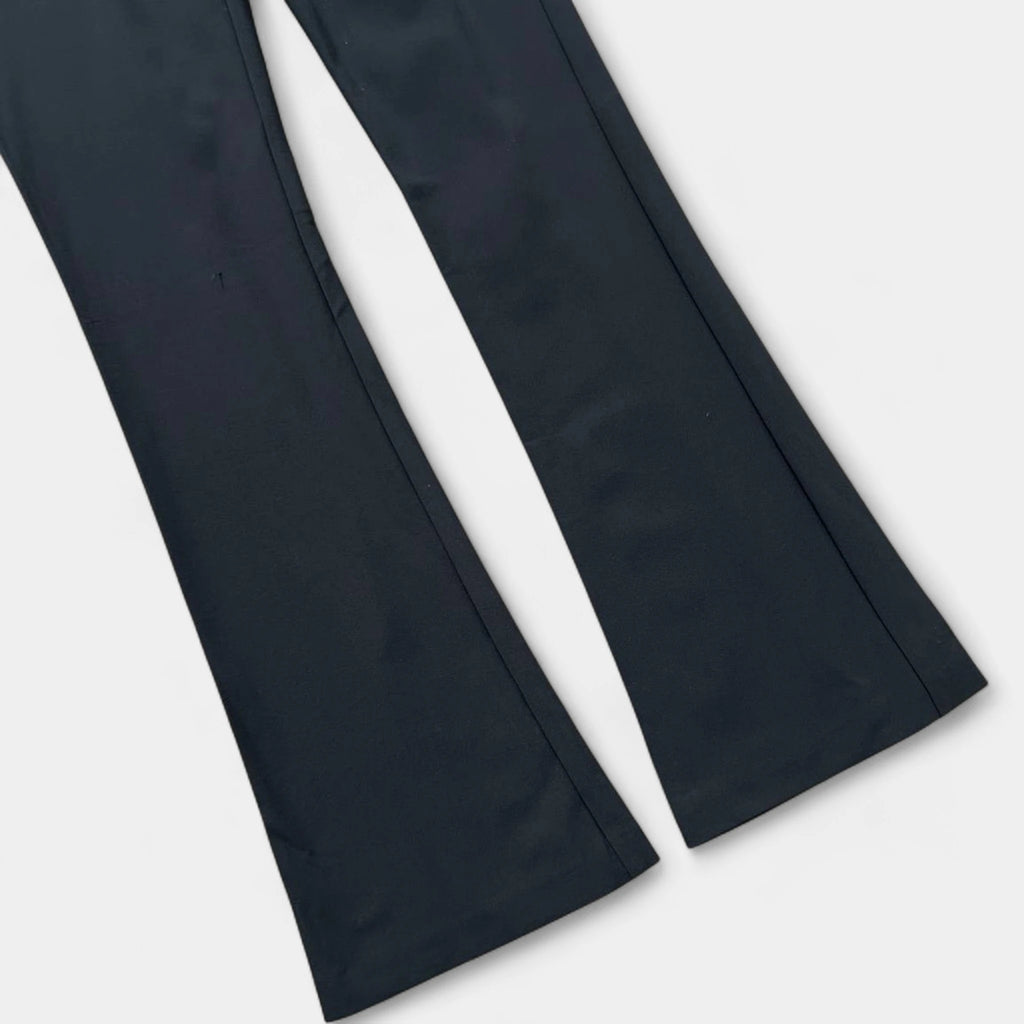 Marithé + François Girbaud Black Flared Nylon Pants