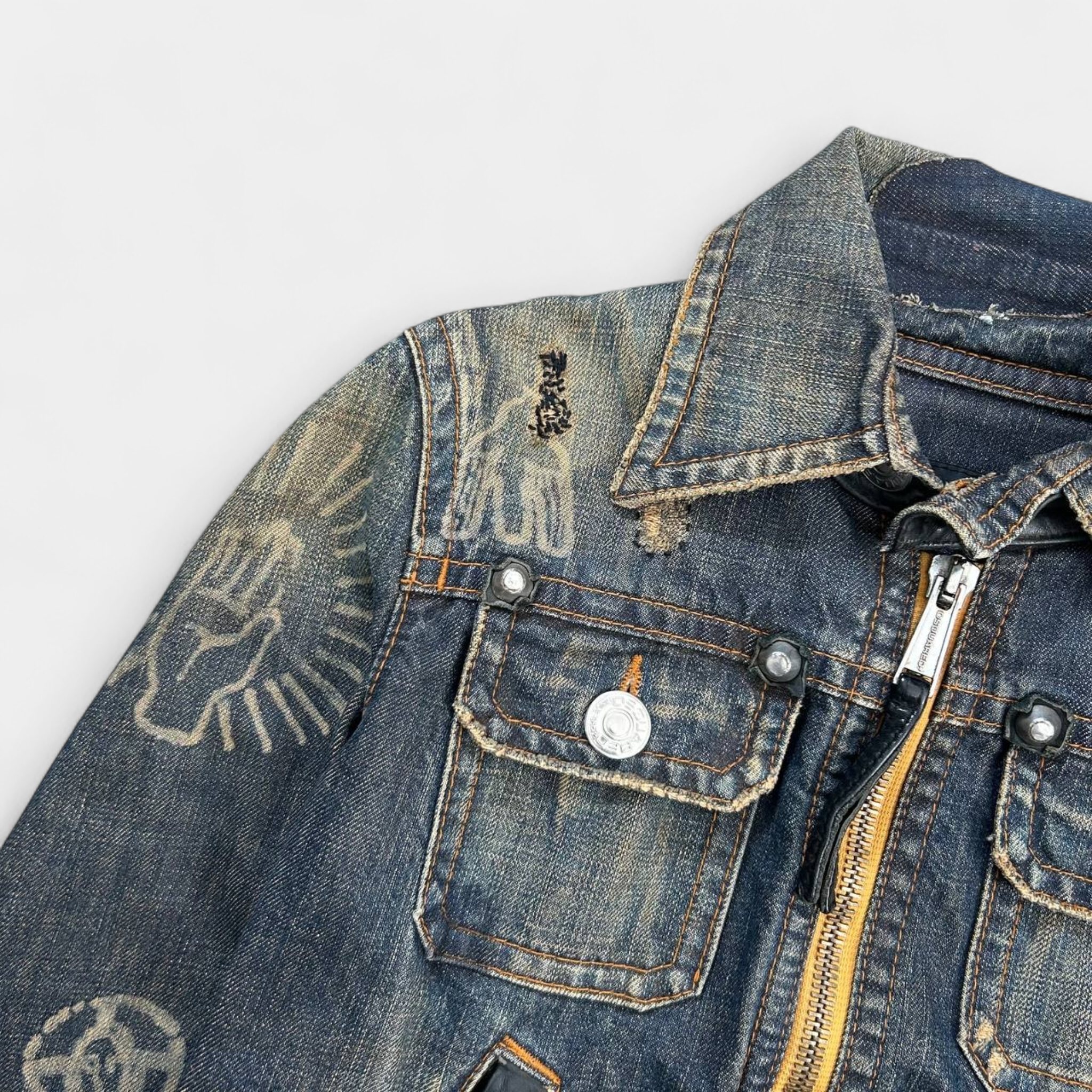 Dsquared2 FW2005 Runway Jesus Lord Cowboy Denim Jacket