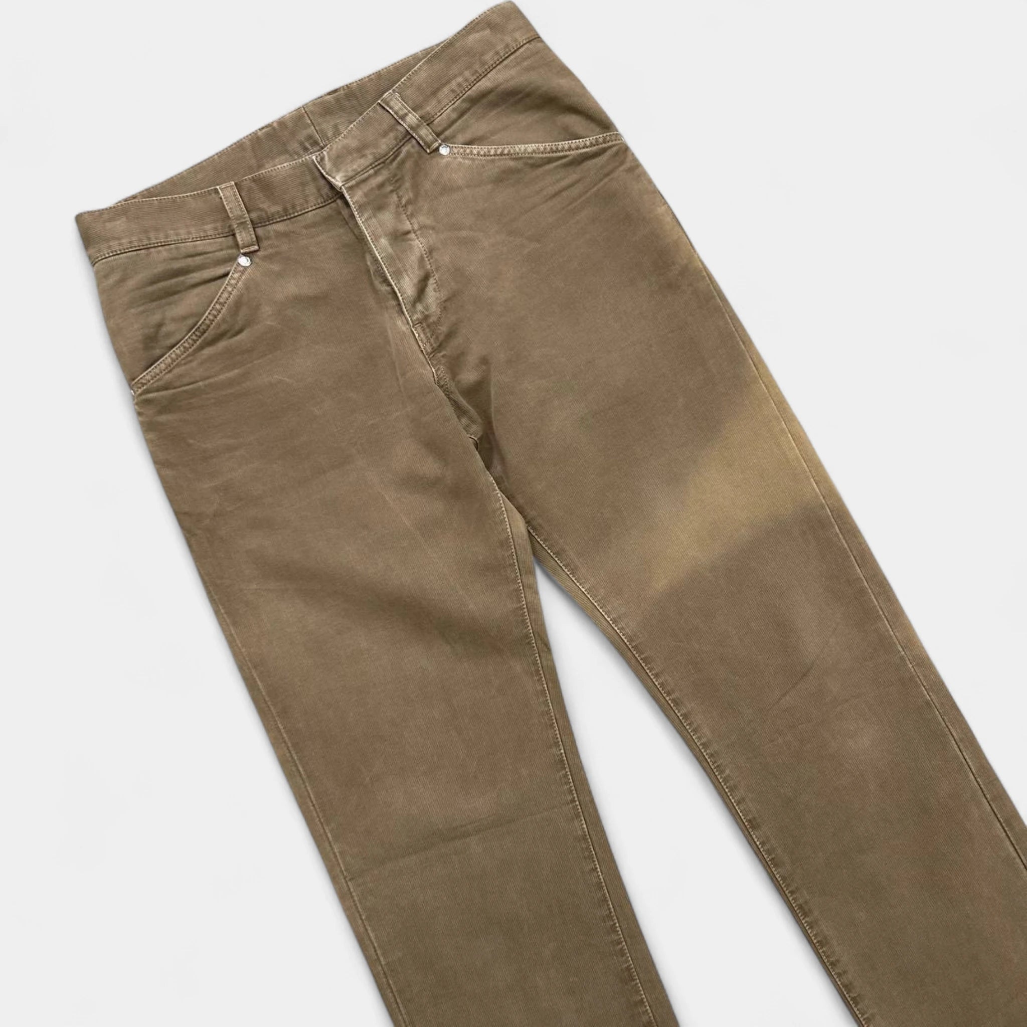 Prada Brown Corduroy Straight Leg Pants