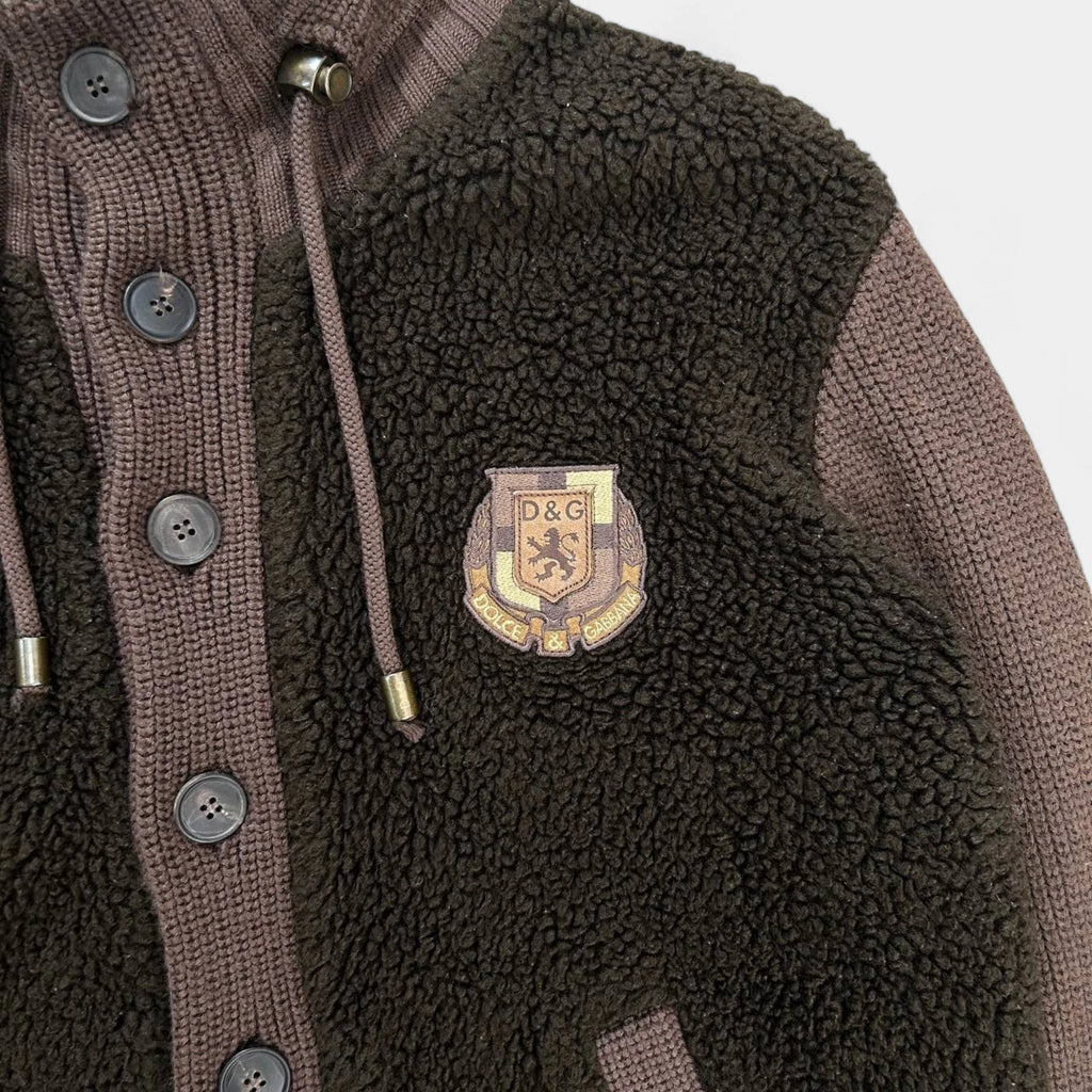 Dolce & Gabbana 2000's Brown Fleece Jacket