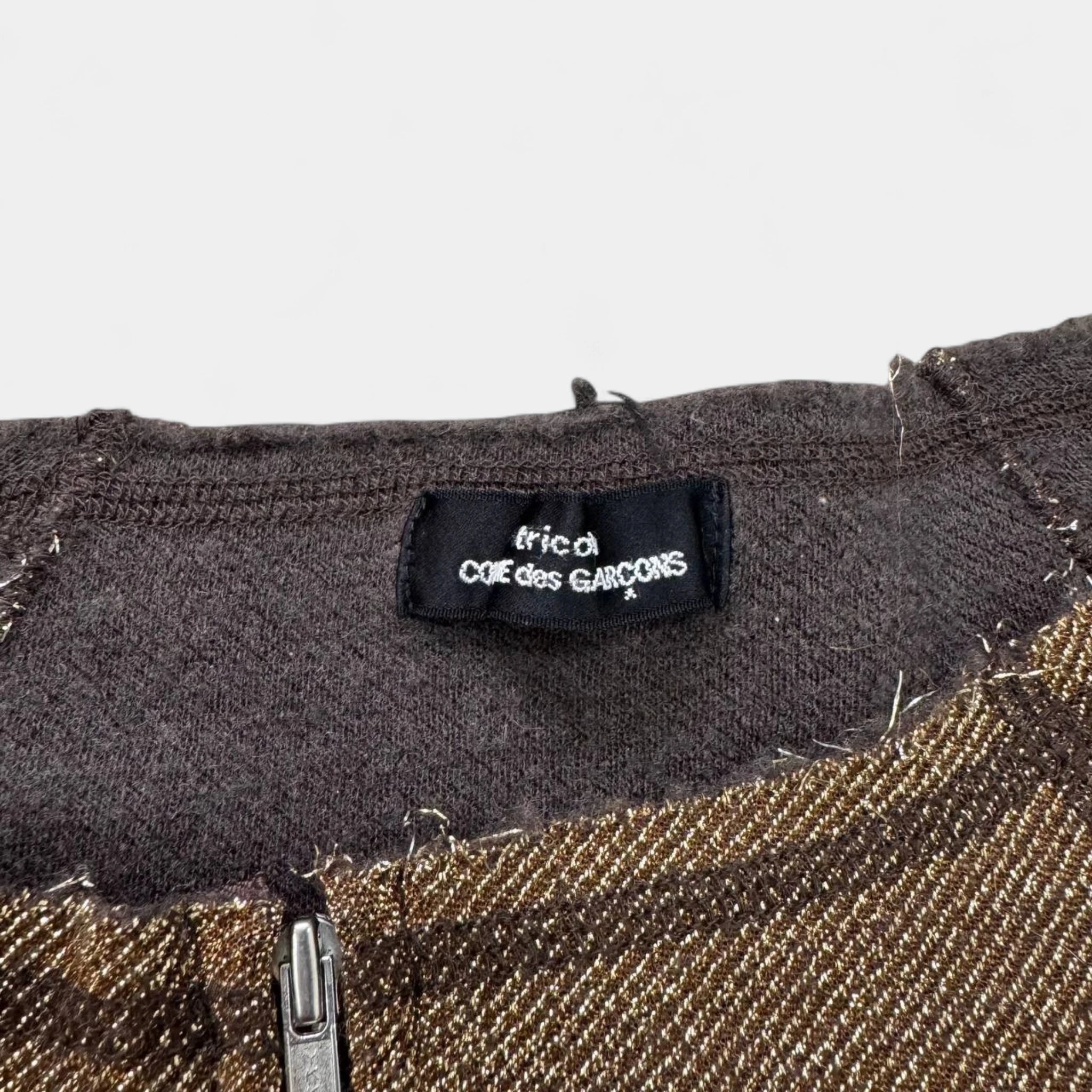 Comme des Garçons Tricot Full-Zip Gold Knit Jacket