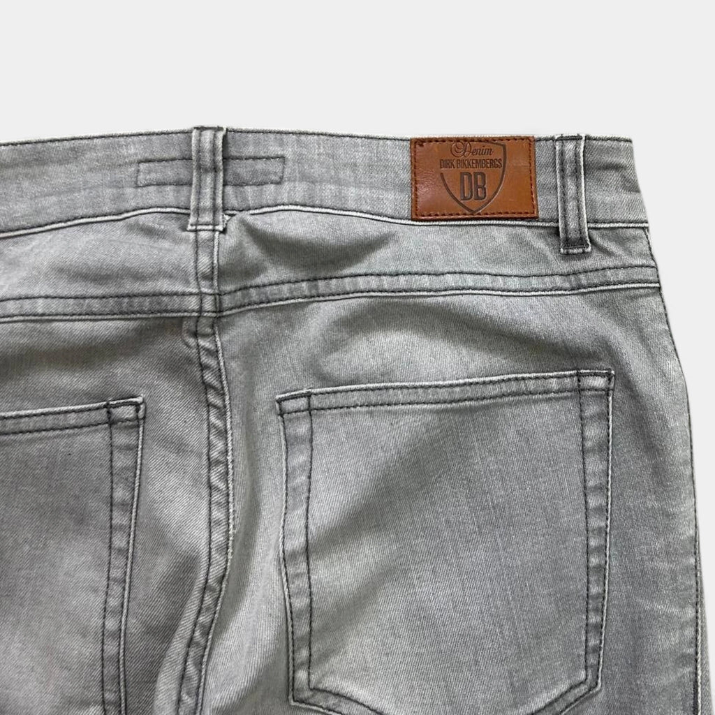 Dirk Bikkembergs Skinny Straight Grey Denim Pants