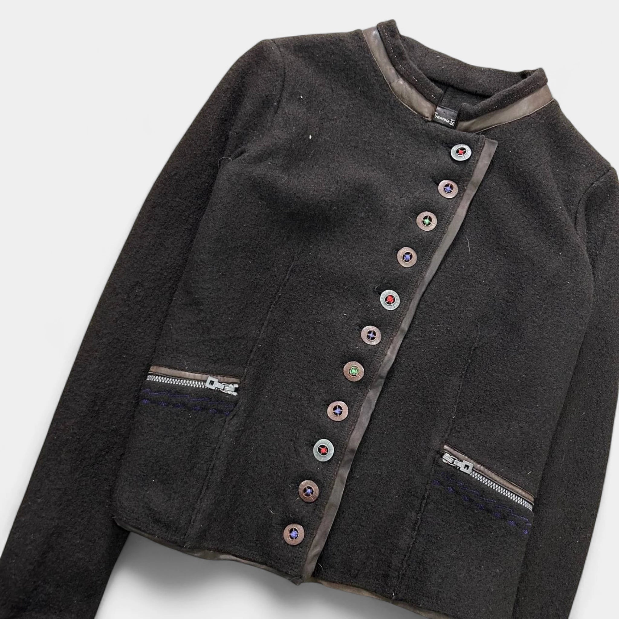 Marithé + François Girbaud Vintage Brown Wool Jacket