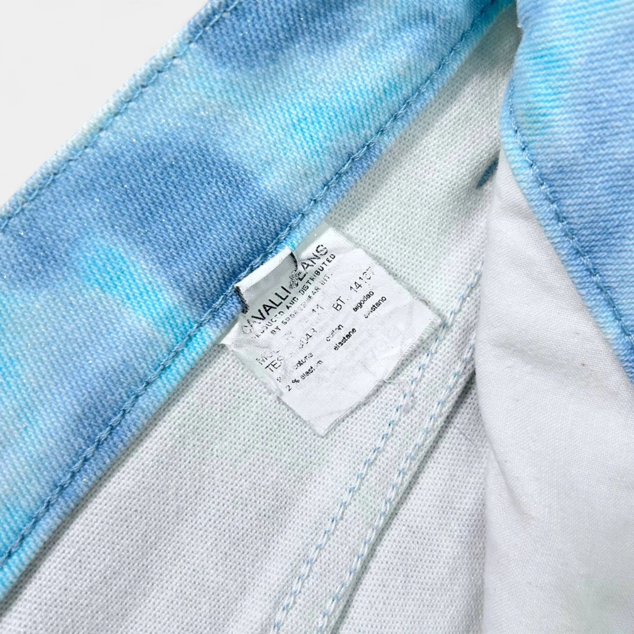 Cavalli Jeans Blue Animal Print Jeans