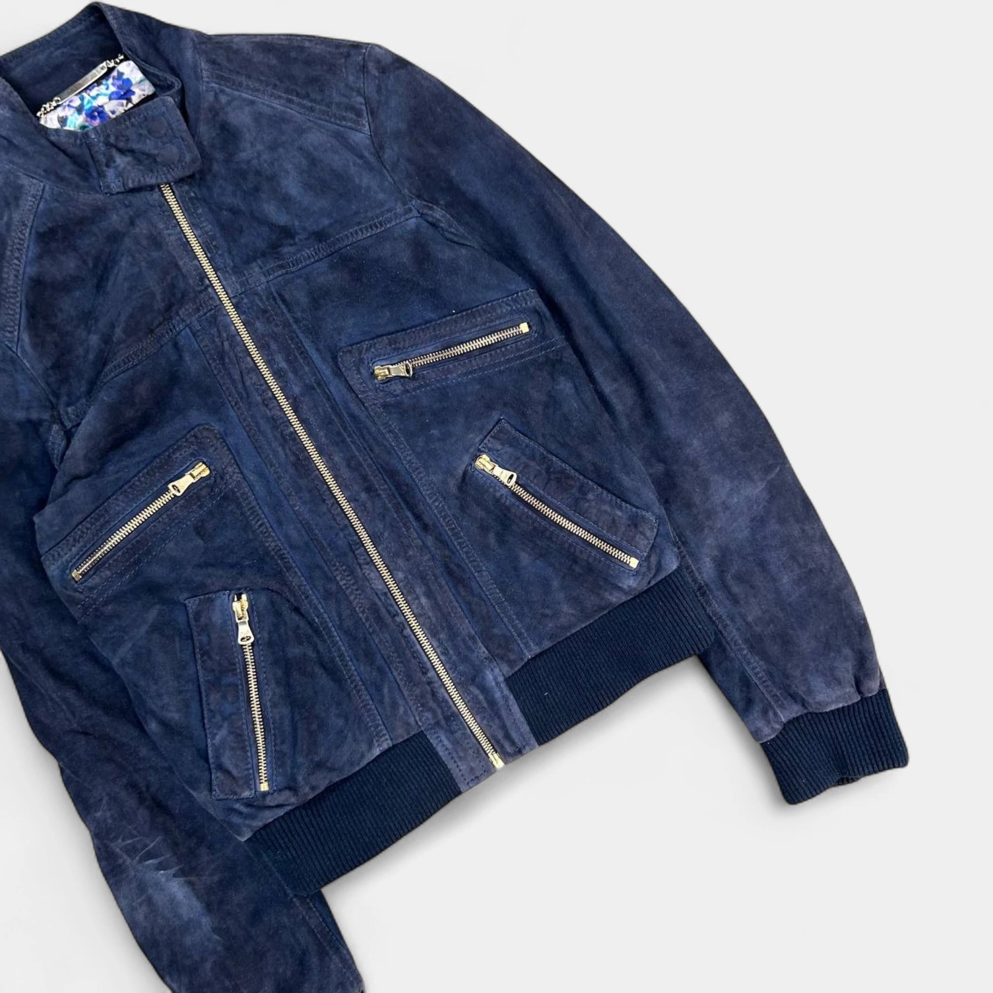 Dolce & Gabbana 2000´s Navy Suede Jacket