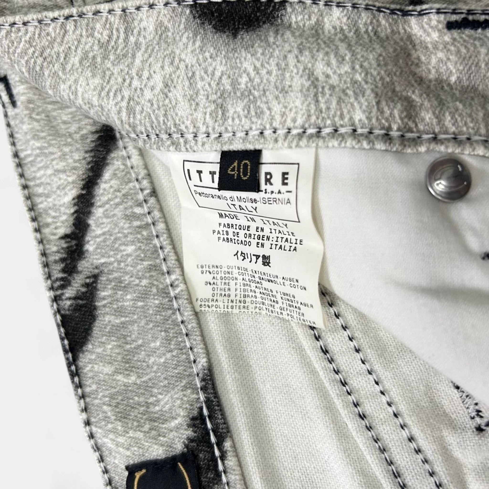 Just Cavalli Mid-Rise Zebra Print Denim Skirt