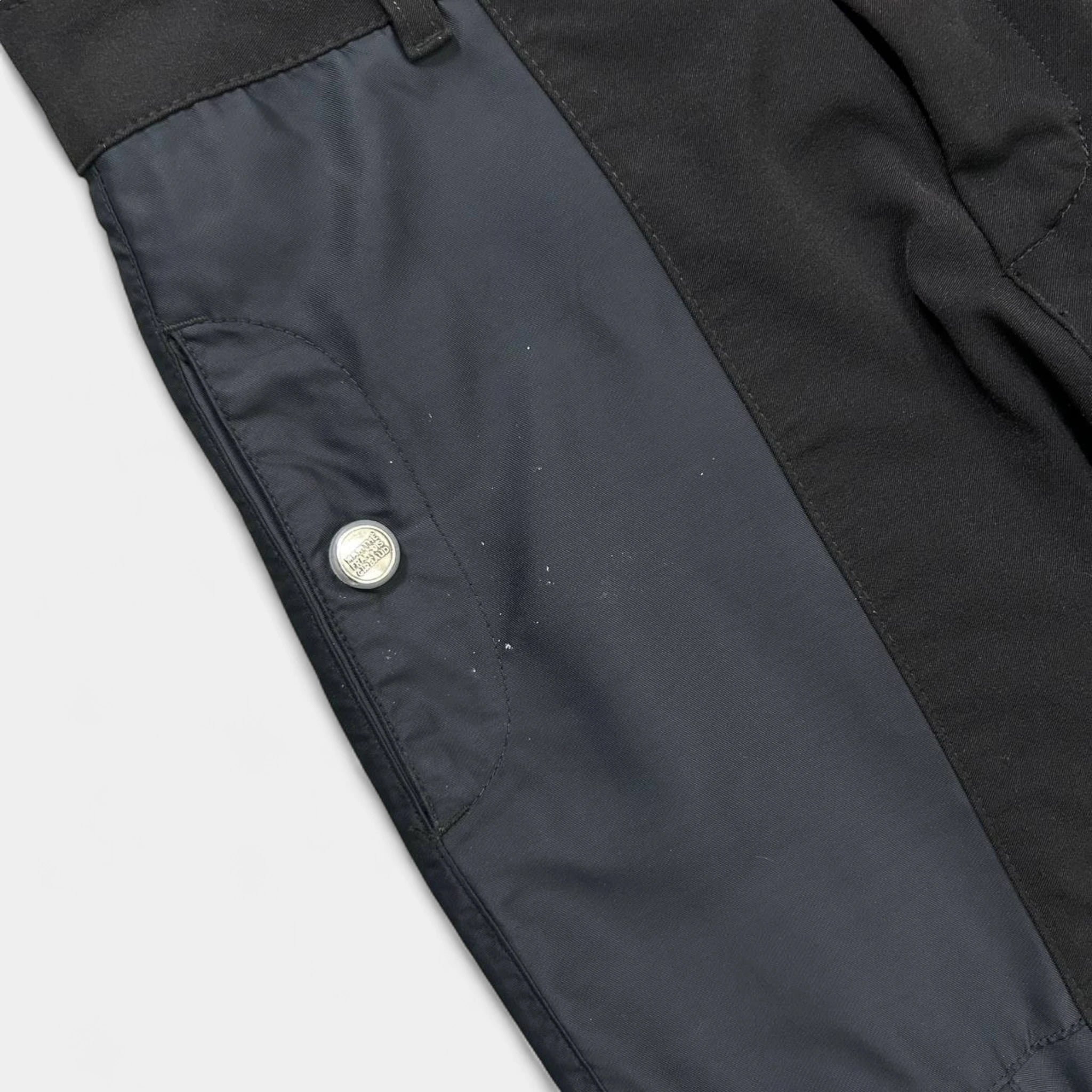 Marithé + François Girbaud 2000s Black Navy Technical Cargo Pants
