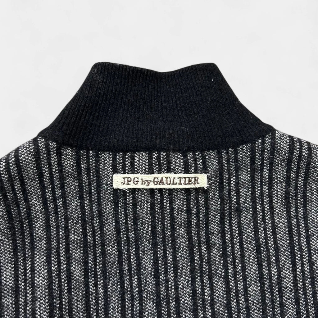 Jean Paul Gaultier 90s Textured Striped Knit Jacket