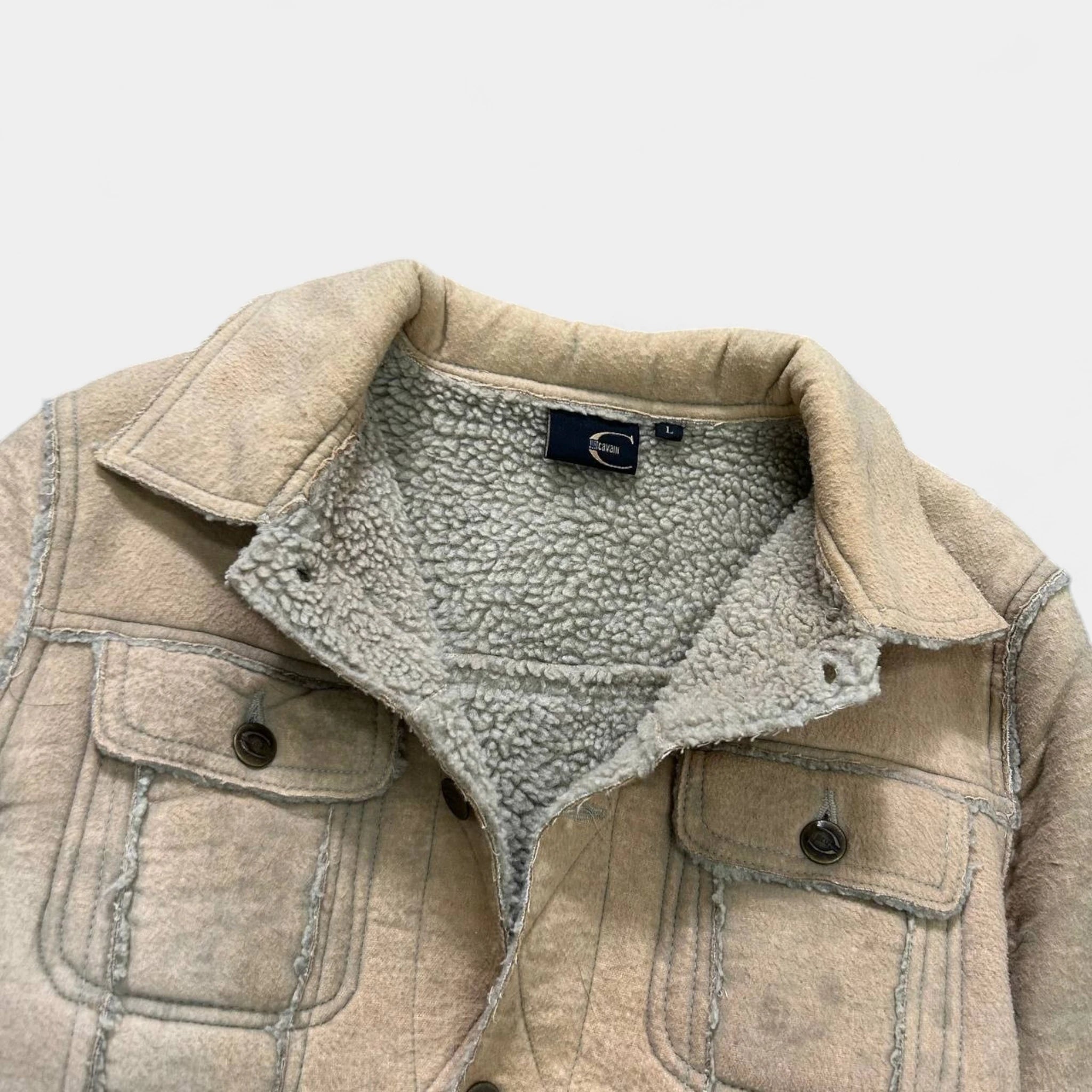 Just Cavalli Sherling Raw Edge Jacket