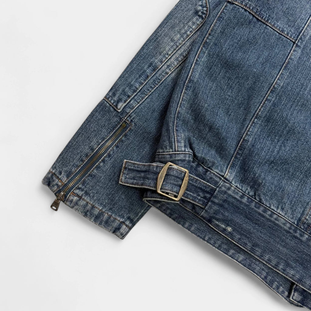 Dolce & Gabbana 2000s Heavy Wash Denim Jacket Blue