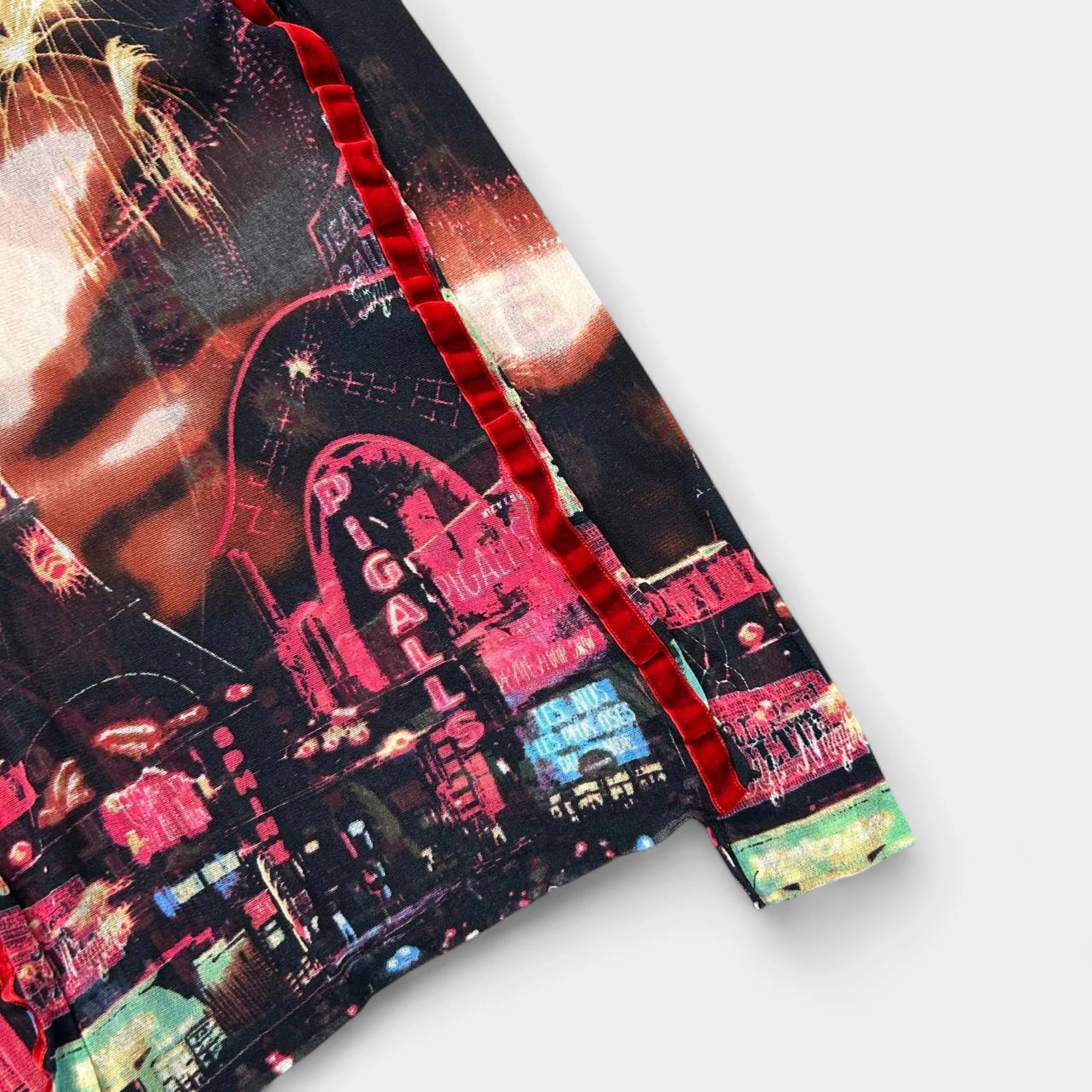 Jean Paul Gaultier "Pigalle" Paris Lights Mesh Graphic Longsleeve