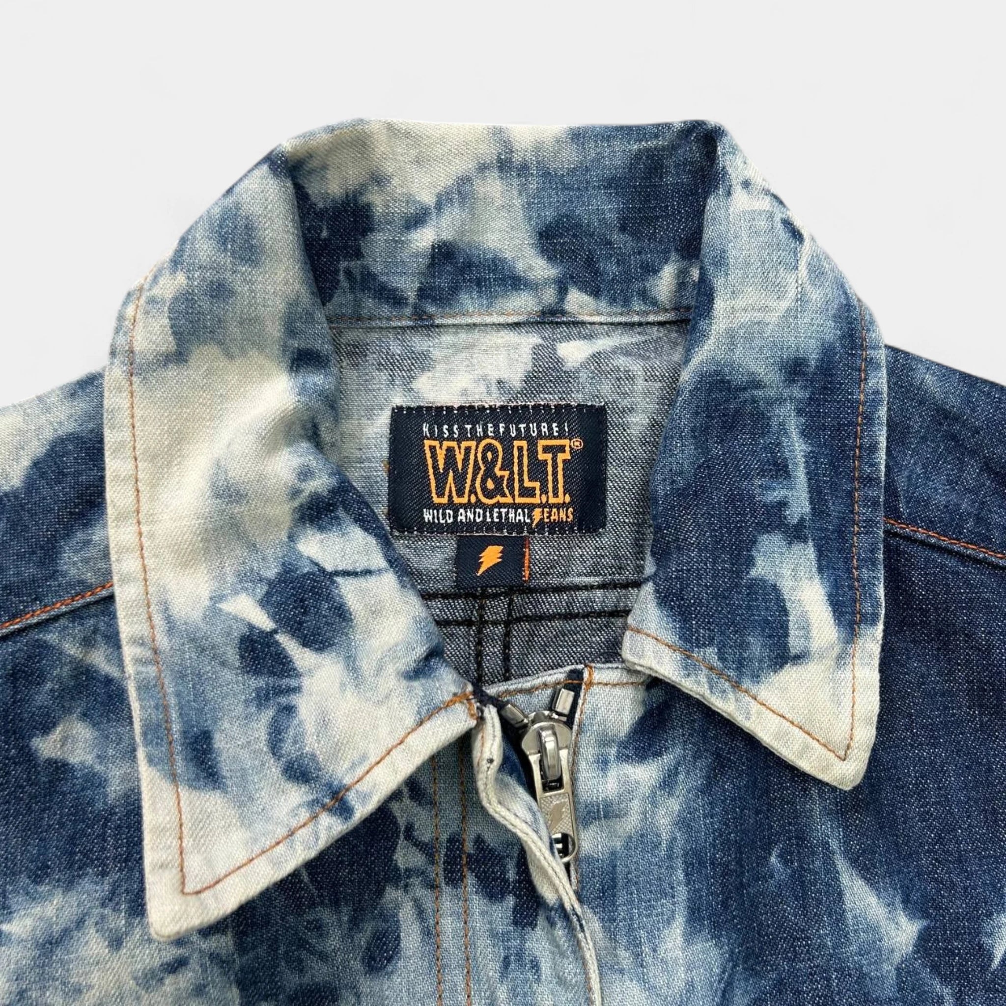 Walter Van Beirendonck W.&L.T. 1997 Marble Wash Denim Dress
