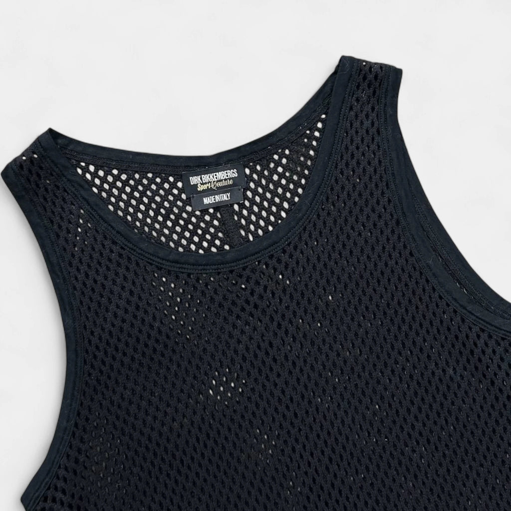 Dirk Bikkembergs Sport Couture Black Mesh Tank Top