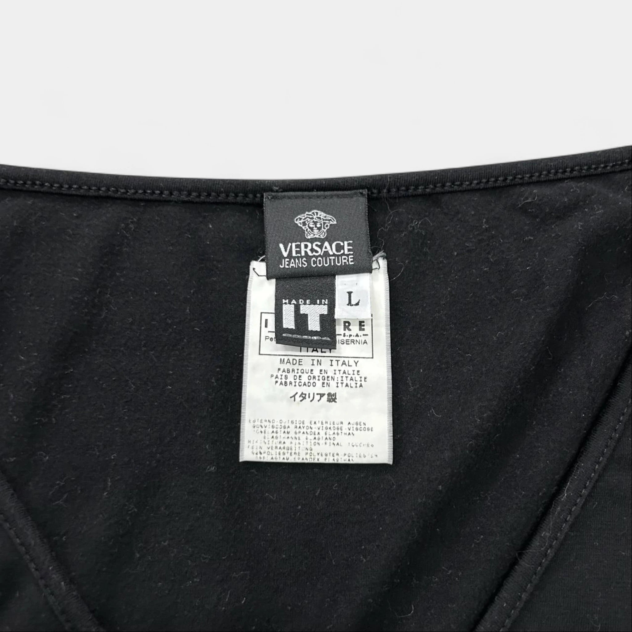 Versace 1990s Gold Eyelet Long Sleeve T-shirt