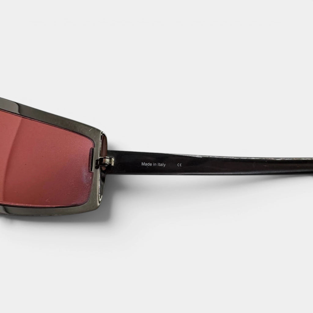 Loewe Metal Frame Red Rectangular Sunglasses