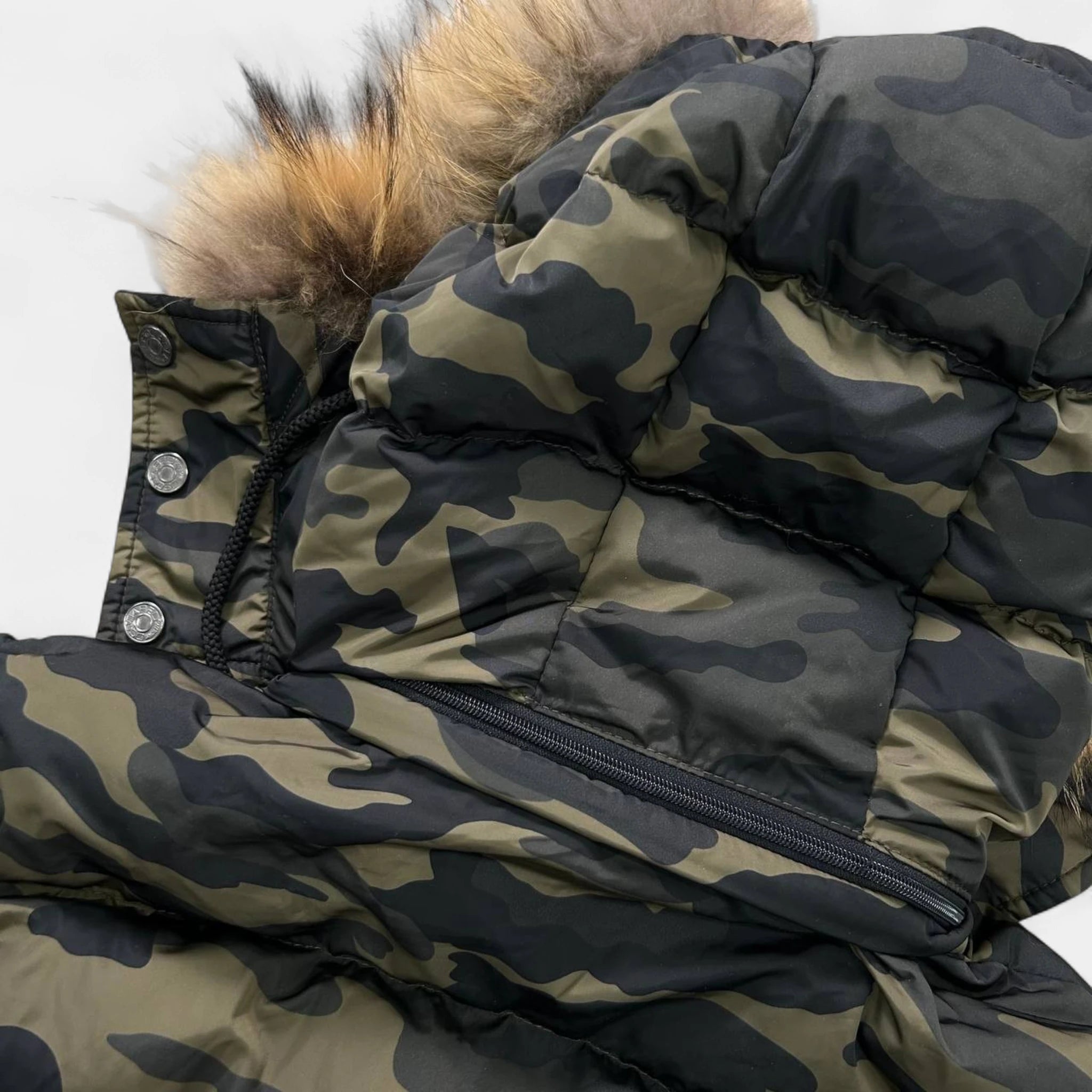 Dsquared2 Camo Fur Down Jacket