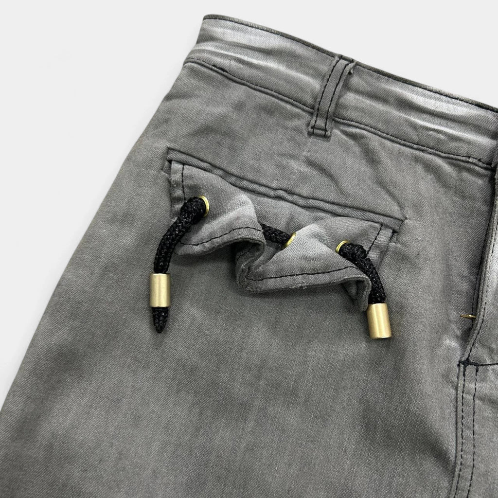 Galliano Ropes Denim Mid-Length Skirt
